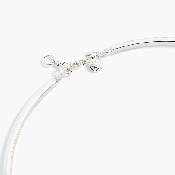 NWT J. CREW Simple Silver Collar Necklace - Picture 3 of 3